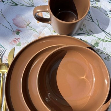 JUEGO DE LOZA 16 PIEZAS VAJILLA CERAMICA COFFEE - 5