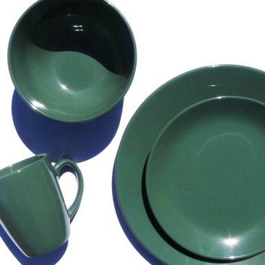 JUEGO DE LOZA 16 PIEZAS VAJILLA CERAMICA JULY VERDE - 5