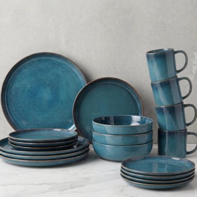 VAJILLA CERAMICA PORTOFINO 16 PIEZAS PARA 4 PERSONAS - 1