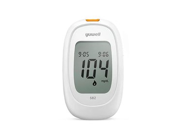 GLUCÓMETRO YUWELL 582 MEDIDOR GLUCOSA GLICEMIA 100 CINTAS 100 LANCETAS - 2