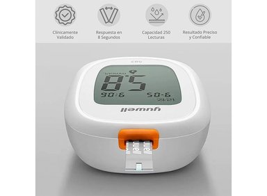 GLUCÓMETRO YUWELL 582 MEDIDOR GLUCOSA GLICEMIA 100 CINTAS 100 LANCETAS - 4