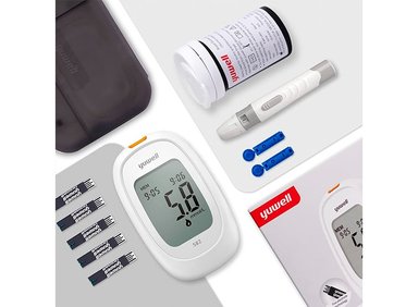 TOMA PRESIÓN DIGITAL DE BRAZO YUWELL YE660D CON VOZ + GLUCÓMETRO YUWELL 582 - 3