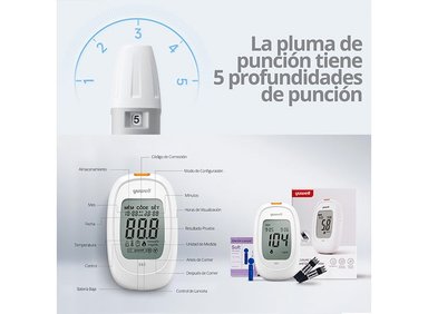 TOMA PRESIÓN DIGITAL DE BRAZO YUWELL YE660D CON VOZ + GLUCÓMETRO YUWELL 582 - 4