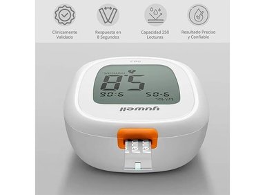 TOMA PRESIÓN DIGITAL DE BRAZO YUWELL YE660D CON VOZ + GLUCÓMETRO YUWELL 582 - 12