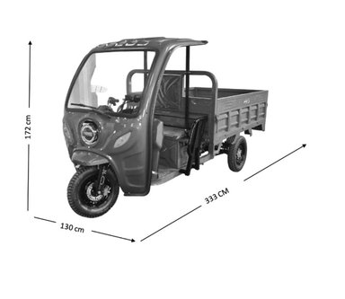 TRICICLO 'TORITO' ELECTRICO GB1200DZH + CÚPULA (TECHO) 1.200 KILOS - 3
