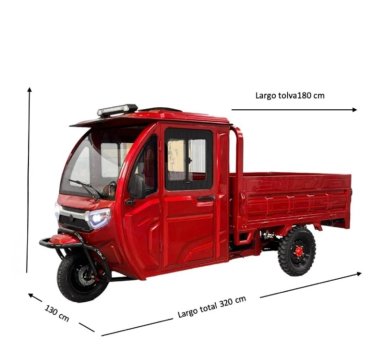 TRICICLO 'TORITO' ELECTRICO CABINA CERRADA 1.800W - 3