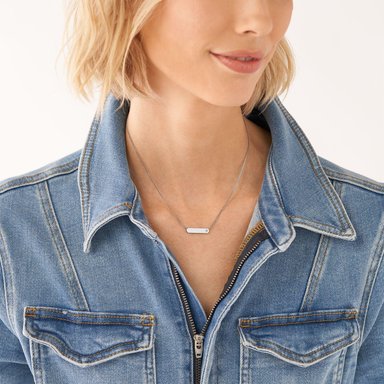 COLLAR FOSSIL JF04134040 PLATEADO - 3