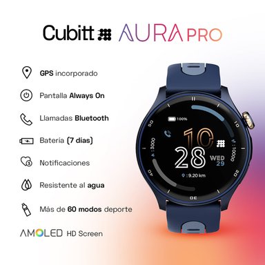 RELOJ SMART WATCH CUBITT CT-AURAP2 UNISEX AZUL - 3