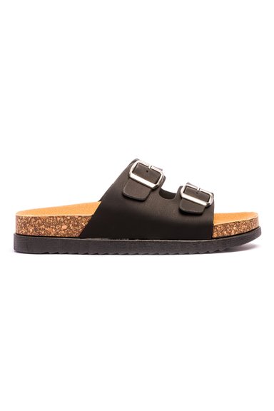 SANDALIA MUJER ARLEQUIN  NEGRO CHANCLETA - 1
