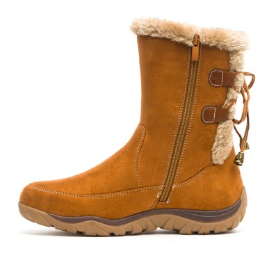 BOTA MUJER LUCERA  CAMEL CHANCLETA - 2