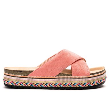 SANDALIAS MUJER CHANCLETA ROSADO SASHA - 1