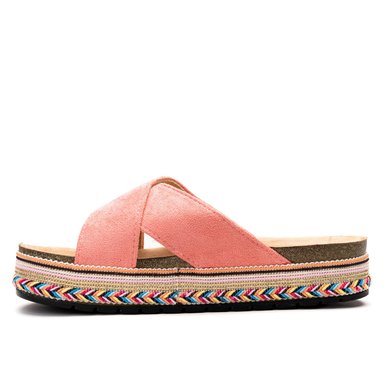 SANDALIAS MUJER CHANCLETA ROSADO SASHA - 2