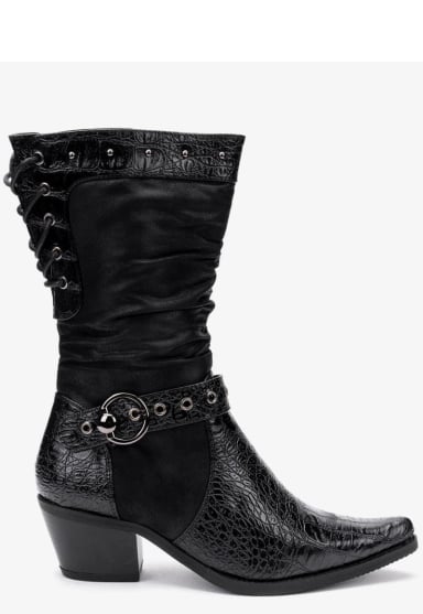 BOTAS MUJER THUNDER BLUE NEGRO ELLEN - 1