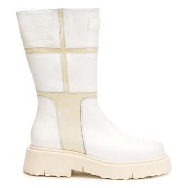 BOTAS MUJER LANDAZURI CUERO BLANCO REA - 1
