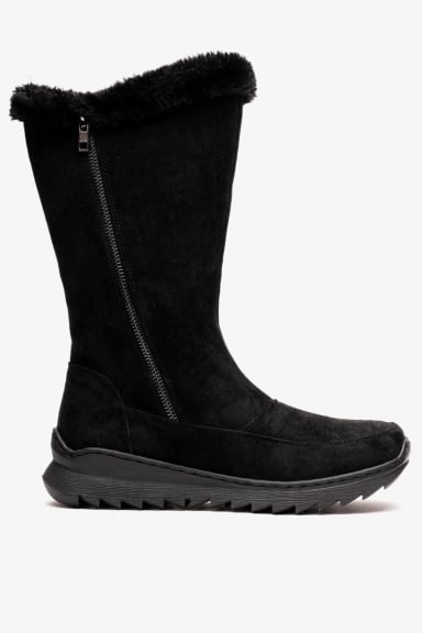 BOTA MUJER VALIB  NEGRO CHANCLETA - 1