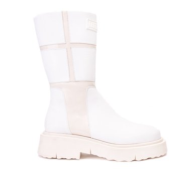 BOTAS MUJER LANDAZURI CUERO BLANCO VEGANA REA - 1