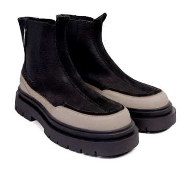 BOTIN CUERO GAFF II NEGRO BLANCO LANDAZURI - 2