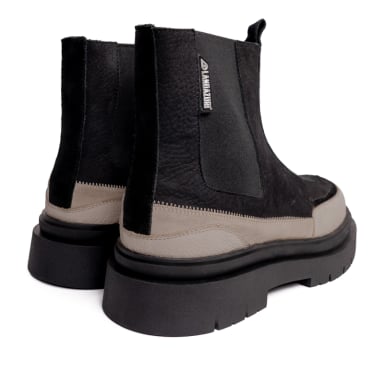 BOTIN CUERO GAFF II NEGRO BLANCO LANDAZURI - 3