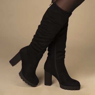 BOTA LARGA MUJER  NEGRO NARKISSA CHINITOWN - 5