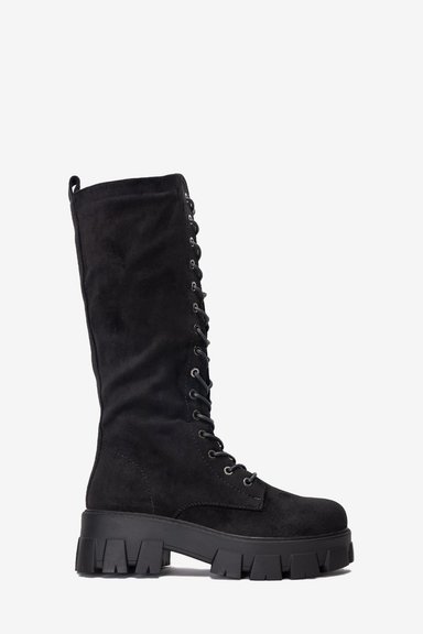 BOTA LARGA MUJER  NEGRO LAGERTHA CHINITOWN - 1