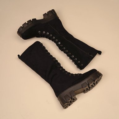 BOTA LARGA MUJER  NEGRO LAGERTHA CHINITOWN - 8