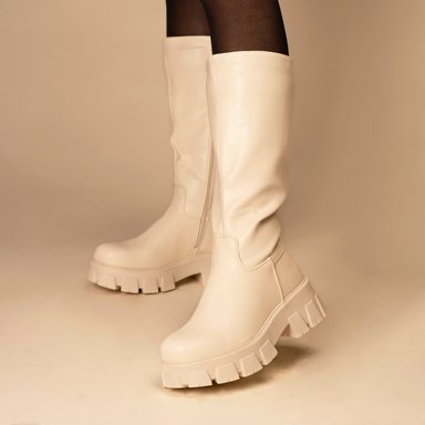 BOTA LARGA MUJER  BLANCO SIGGY CHINITOWN - 5