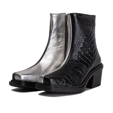 BOTIN CUERO HELA CAIMAN PLATA LANDAZURI - 2