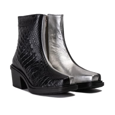BOTIN CUERO HELA CAIMAN PLATA LANDAZURI - 3