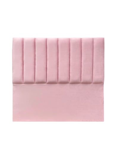 RESPALDO DE CAMA TUBULAR VERTICAL FELPA ROSADO CLARO - 2 PLAZAS - 2