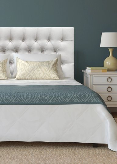 RESPALDO DE CAMA CAPITONE  PREMIUM FELPA CRUDO - QUEEN - 1