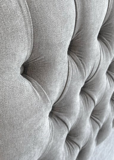 RESPALDO DE CAMA CAPITONE  PREMIUM LINO GRIS PLATA - QUEEN - 3
