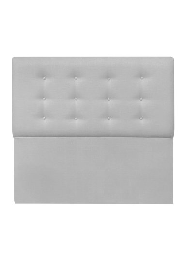 RESPALDO DE CAMA BOTONE  PREMIUM LINO GRIS PLATA - QUEEN - 2