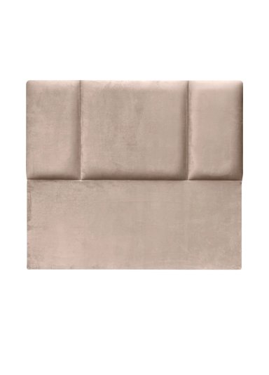 RESPALDO DE CAMA BLOCK FELPA BEIGE - QUEEN - 2