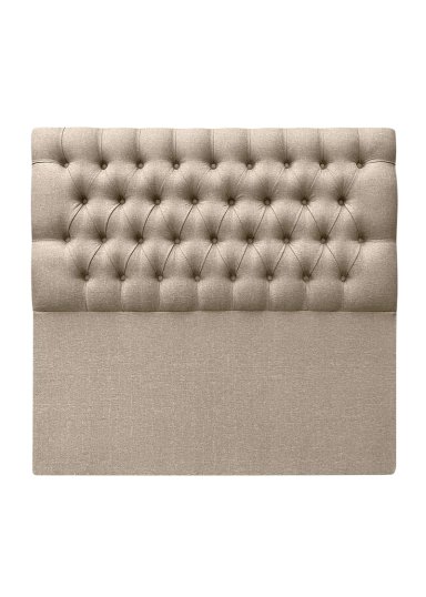 RESPALDO DE CAMA CAPITONE  PREMIUM LINO BEIGE - QUEEN - 2
