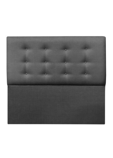 RESPALDO DE CAMA BOTONE  PREMIUM LINO GRAFITO - QUEEN - 2