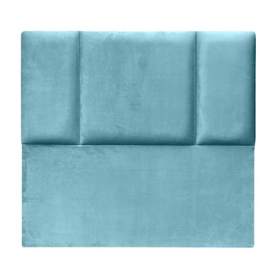 RESPALDO DE CAMA BLOCK FELPA TURQUESA - QUEEN - 2