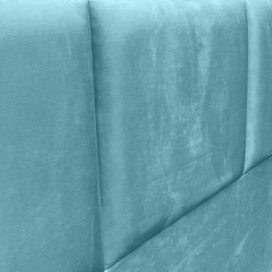 RESPALDO DE CAMA BLOCK FELPA TURQUESA - QUEEN - 3