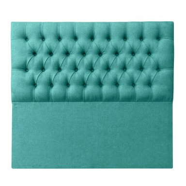 RESPALDO DE CAMA CAPITONE  PREMIUM LINO TURQUESA - QUEEN - 2