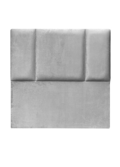 RESPALDO DE CAMA BLOCK FELPA GRIS PLATA - QUEEN - 2
