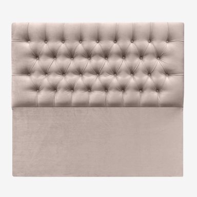RESPALDO DE CAMA CAPITONE  PREMIUM FELPA BEIGE - QUEEN - 2