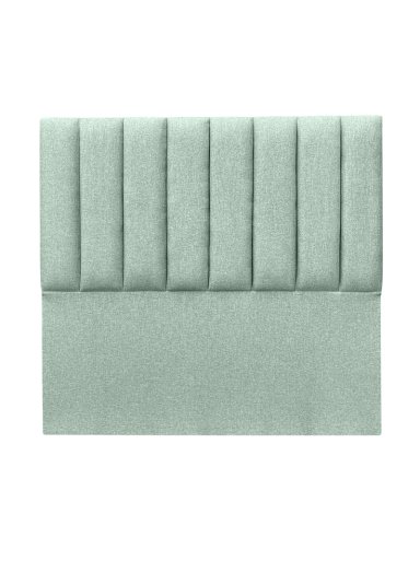 RESPALDO DE CAMA TUBULAR VERTICAL LINO VERDE JEANS - QUEEN - 2