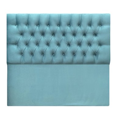 RESPALDO DE CAMA CAPITONE  PREMIUM FELPA TURQUESA - QUEEN - 2