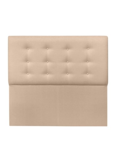 RESPALDO DE CAMA BOTONE  PREMIUM LINO BEIGE - QUEEN - 2