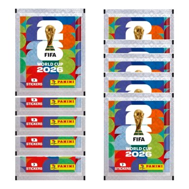 PACK DE 5 SOBRES DE LAMINAS PANINI MUNDIAL 2026 35 LAMINAS - 5