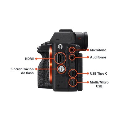 CÁMARA SONY ILCE-7RM5 USB MICRO HDMI 61 MP APROX HIGH RES FULL FRAME - 6