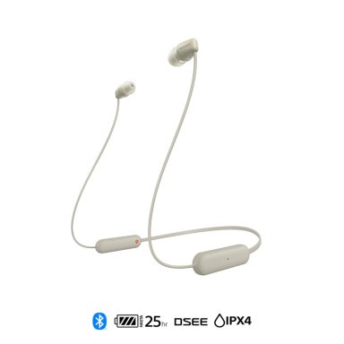 AUDÍFONOS SONY WI-C100C INTERNOS BLUETOOTH CREMA - 1
