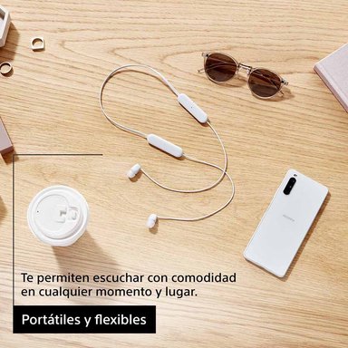 AUDÍFONOS SONY WI-C100C INTERNOS BLUETOOTH CREMA - 6