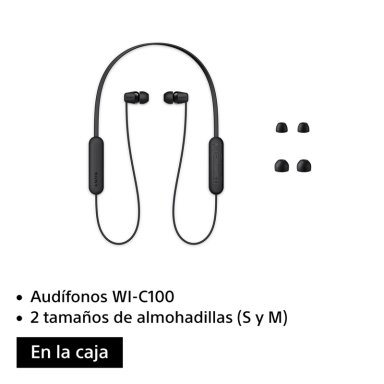 AUDÍFONOS SONY WI-C100B INTERNOS BLUETOOTH NEGRO - 4