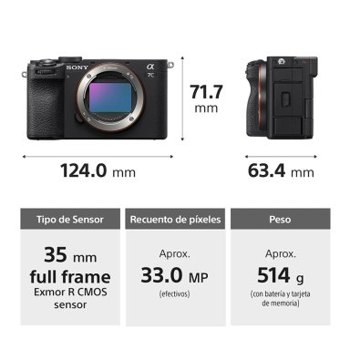 CÁMARA SONY ILCE-7CM2/BQE38 PROFESIONAL COMPACTA FULL FRAME MIRRORLESS - 2