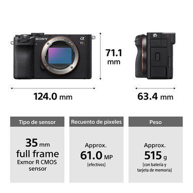 CÁMARA PROFESIONAL COMPACTA FULL FRAME MIRRORLESS ILCE-7CR - 2